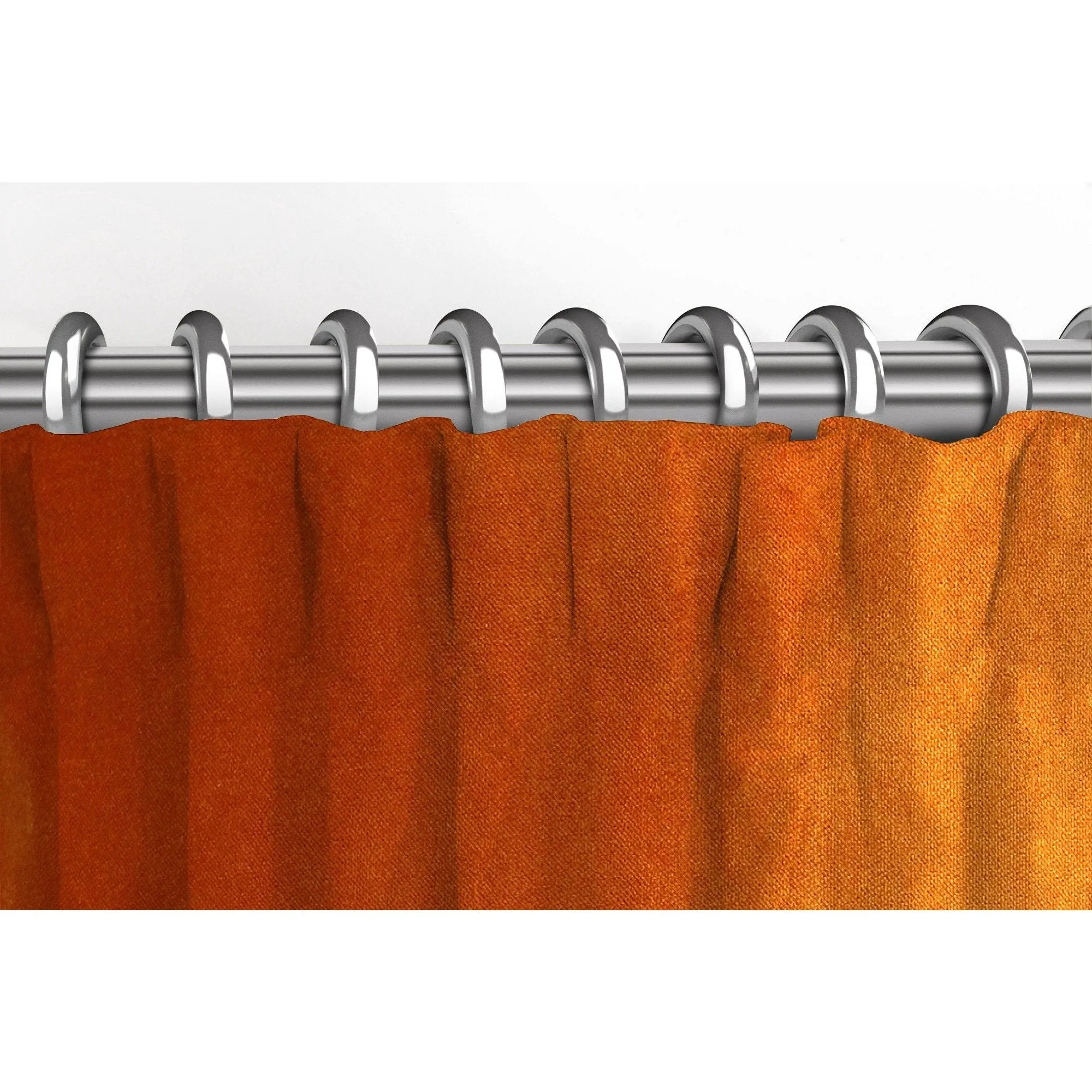 Matt Burnt Orange Velvet Curtains