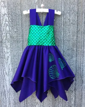 Mermaid Scales Handkerchief Jumper Dress