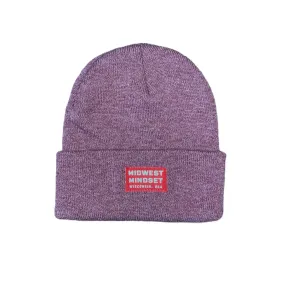 Midwest Mindset Knit Beanie - Heather Cardinal