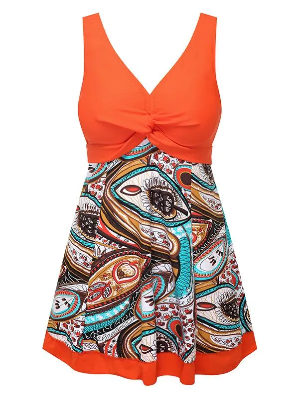 Modest Swimwear for Women and Slimming Peacock Skirted Swimdress