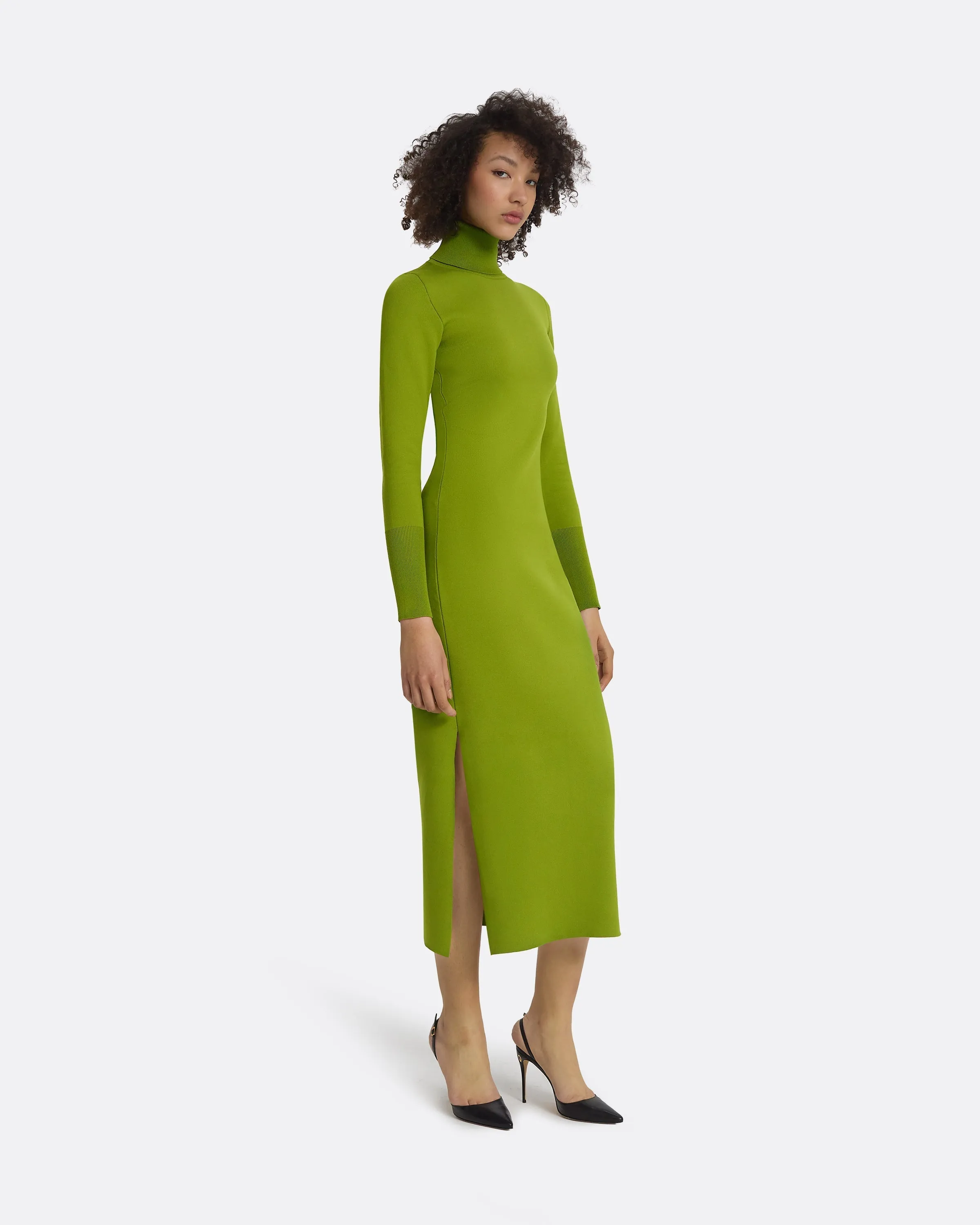 Myaree Olive Knit Midi Dress