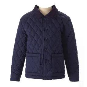 Navy Quilted Jacket