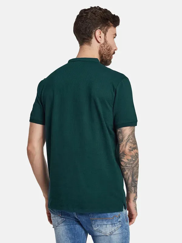 Octave Ss24 Men Henley Neck T-Shirt