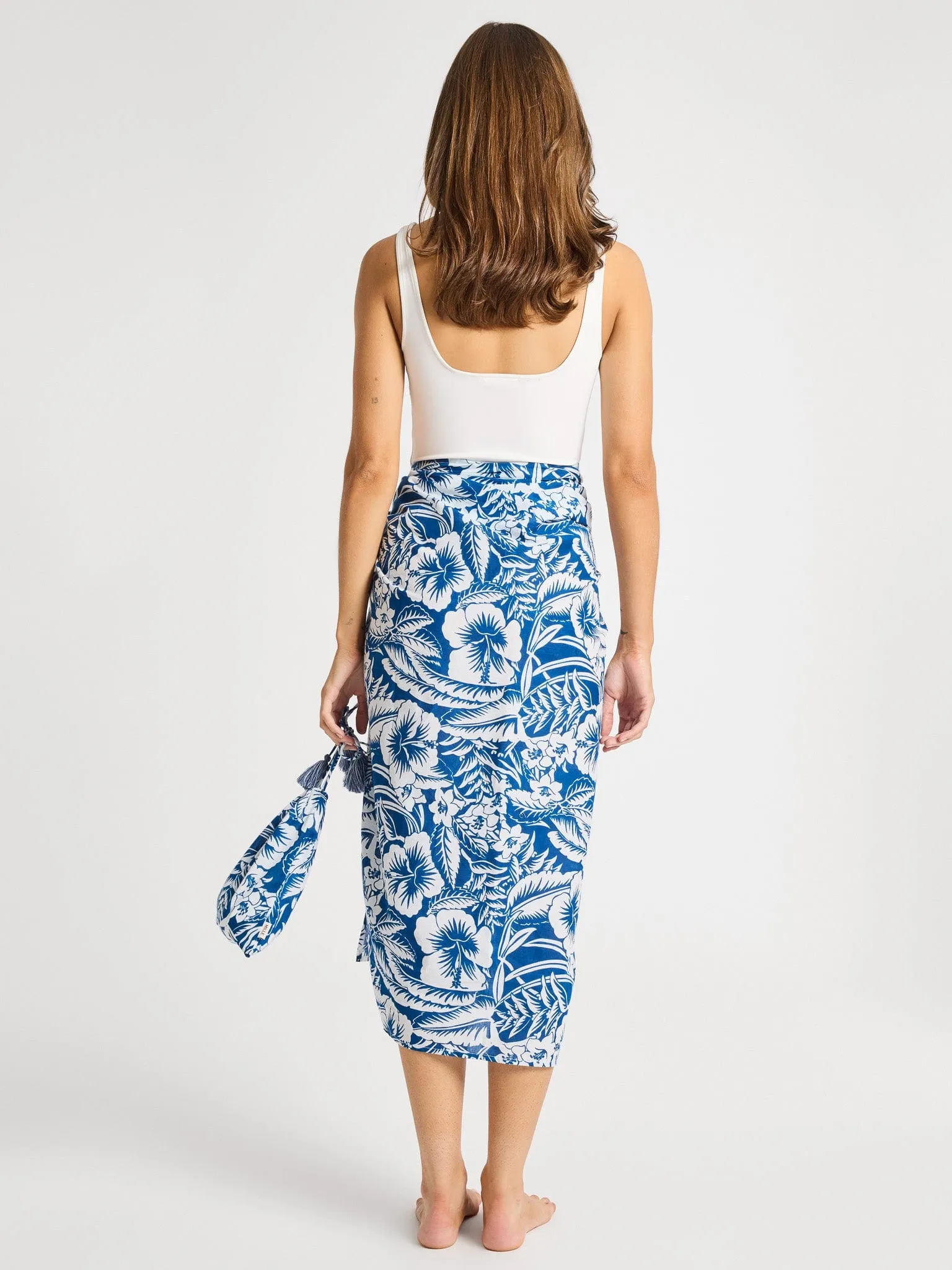 Pareo in Blue Hibiscus