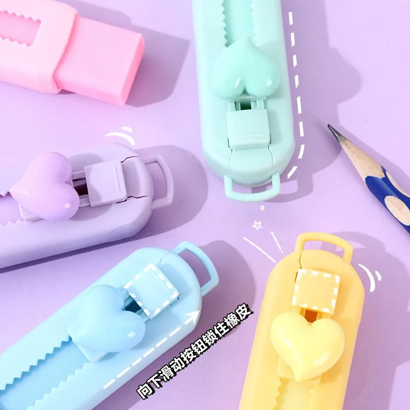 Pastel Heart Soft Erasers