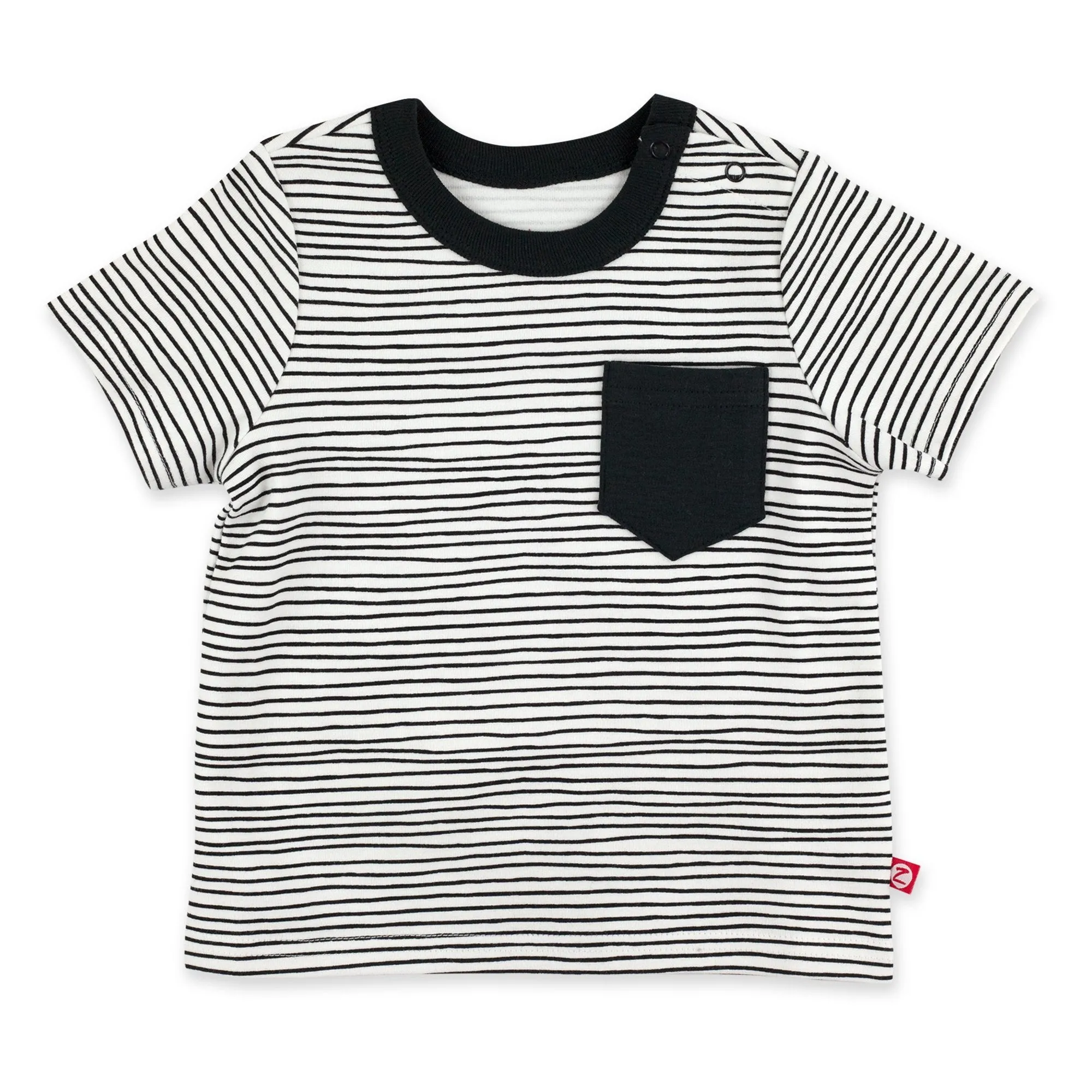 Pencil Stripe Organic Cotton Pocket Tee