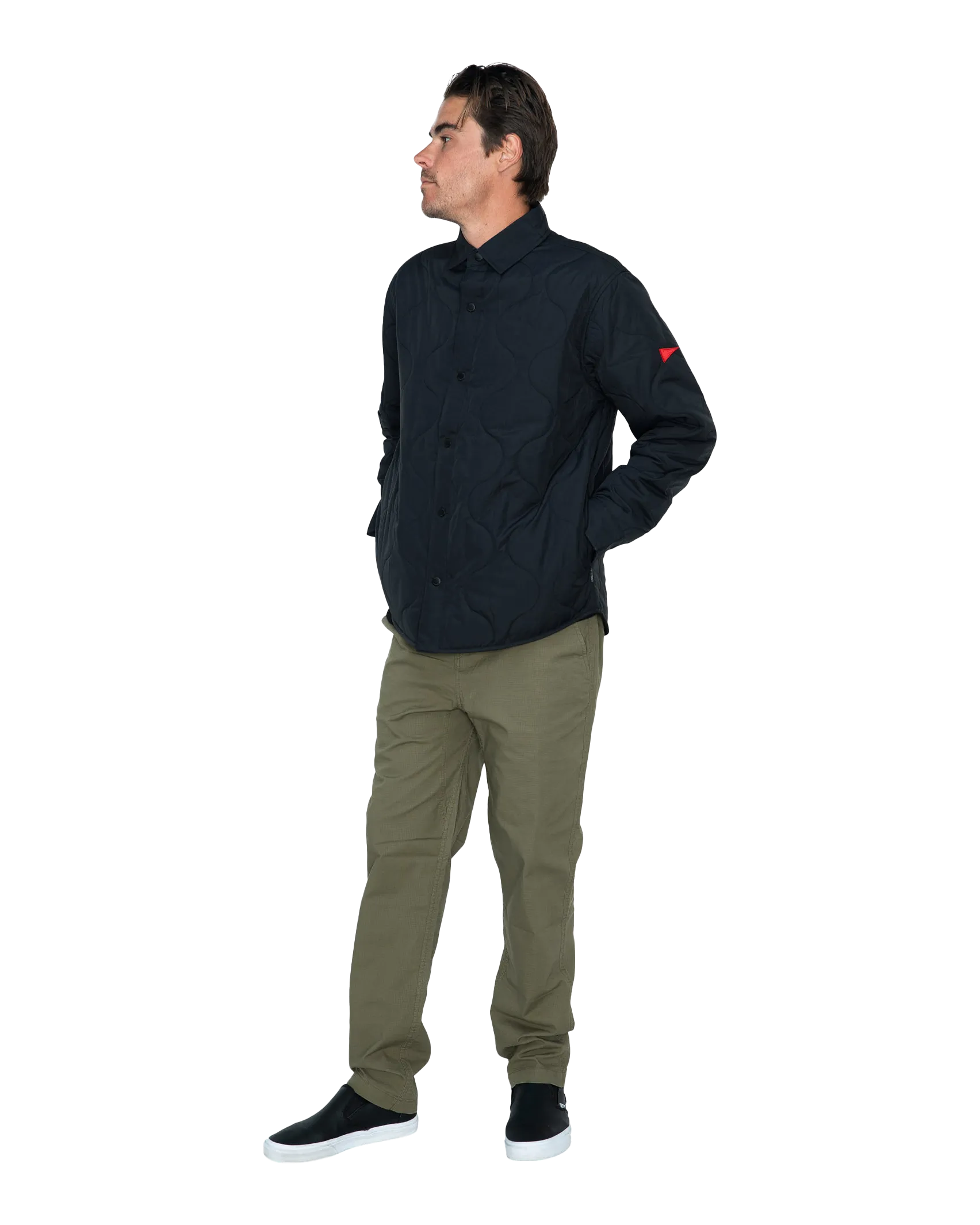 Quilted Primaloft Jacket in Black