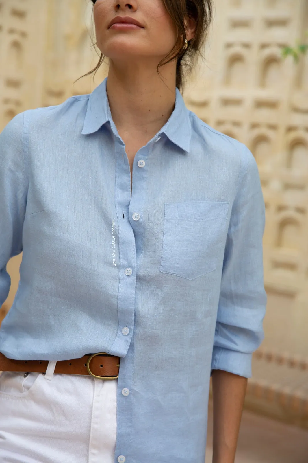 "Little Things" Island Linen Shirt