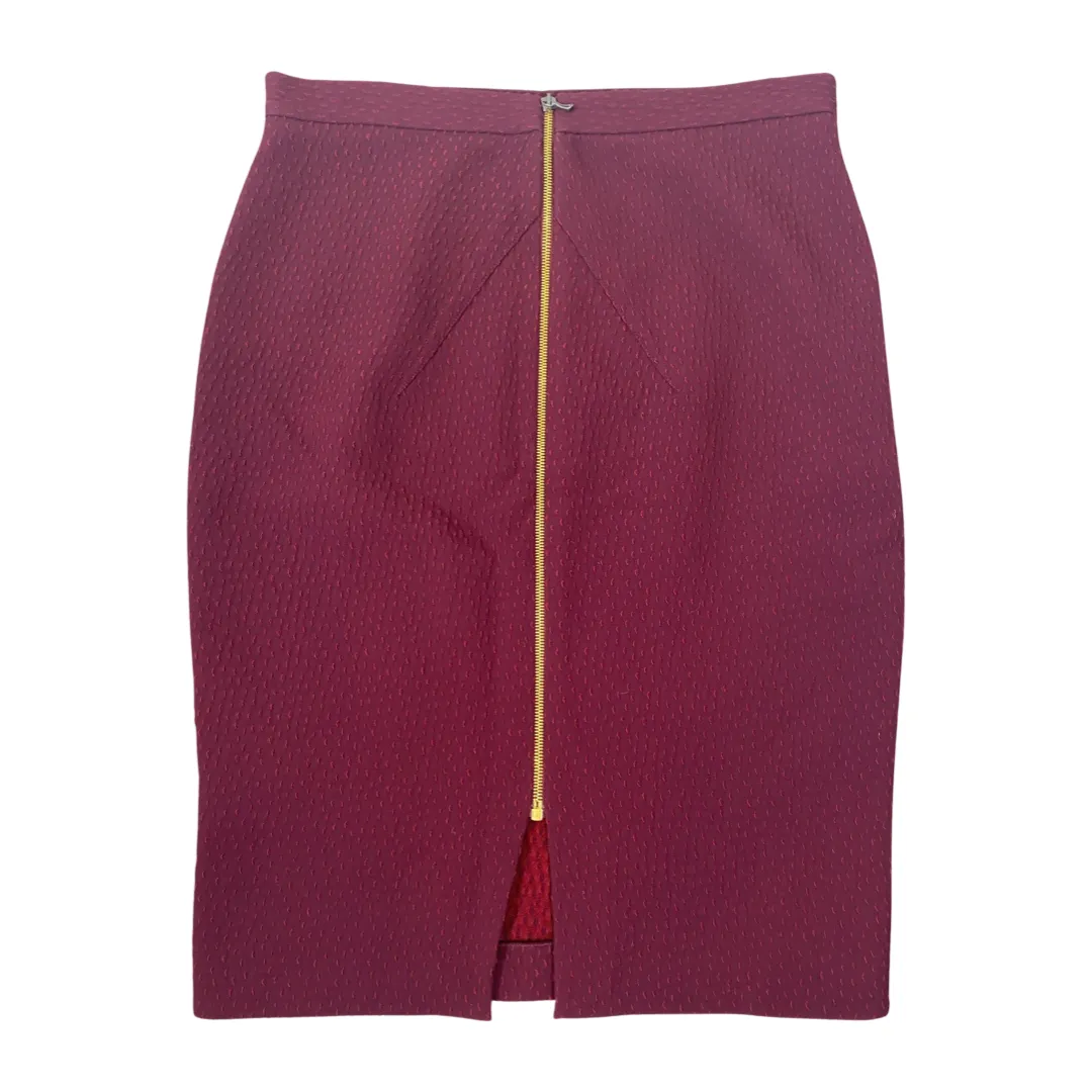 Roland Mouret burgundy pencil skirt size UK16/US12