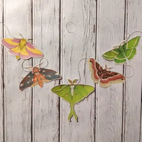 Sarah Draws Things Colorful Moth Garland