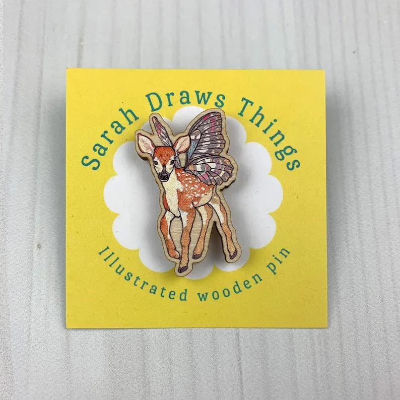 Sarah Draws Things Fairy Fawn Pin