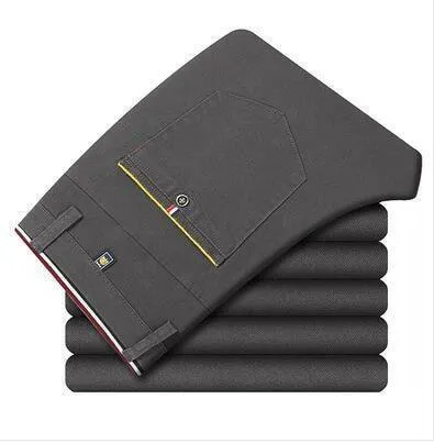 Slim Fit Pleated Pencil Pants for Men