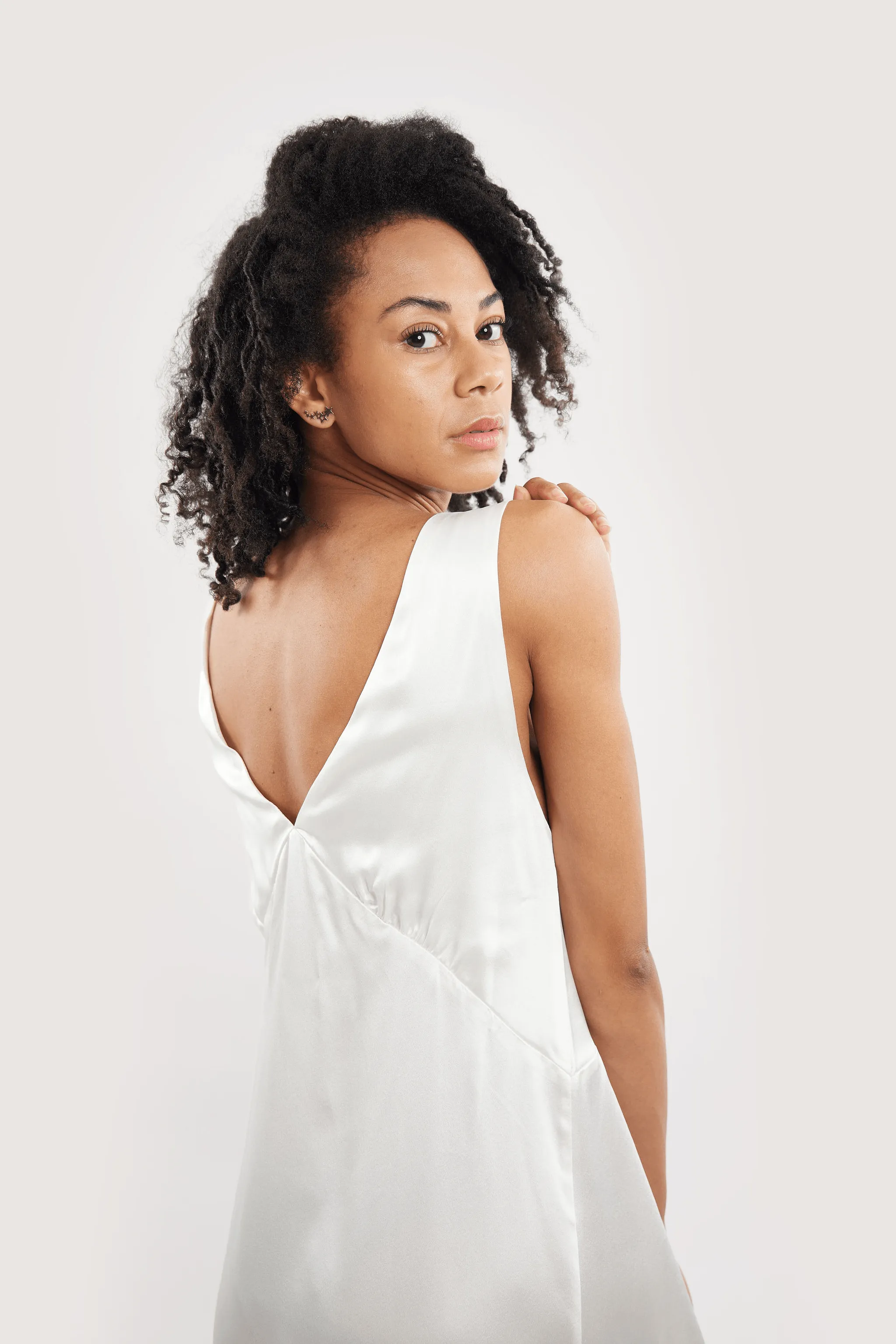 SOPHIA IVORY SILK SLIP