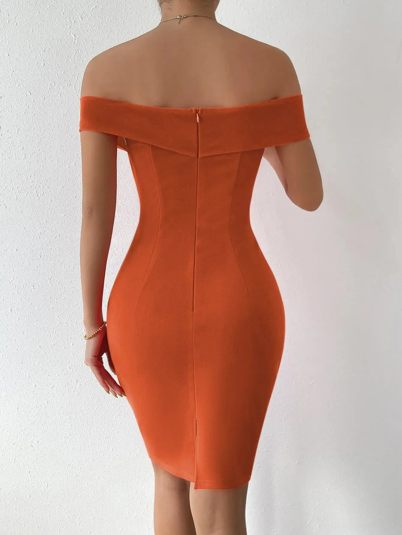 Sophisticated Off-Shoulder Pencil Dress