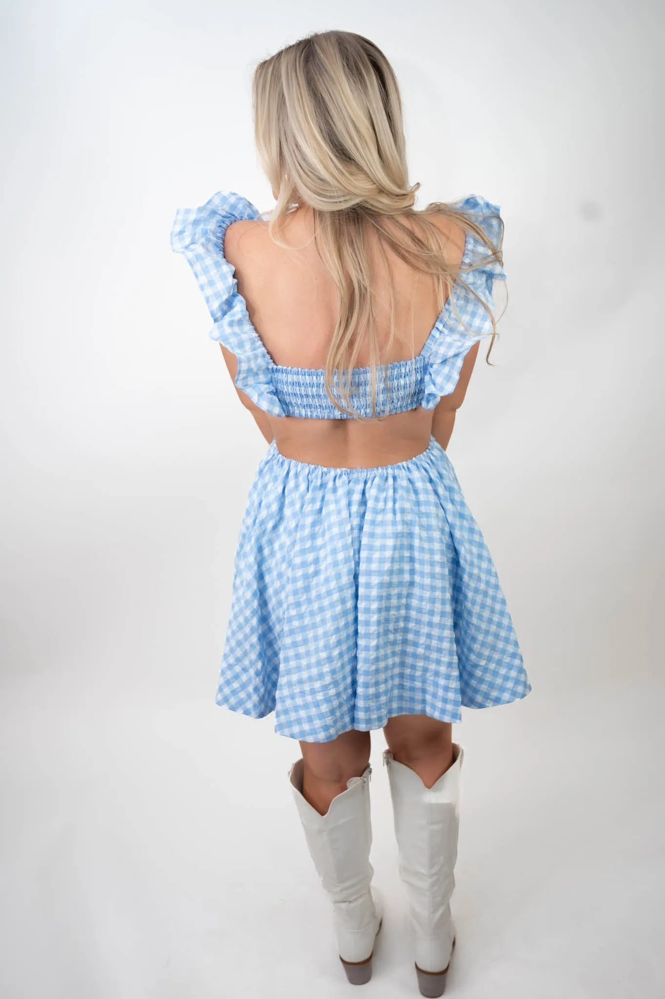 Southern Social Gingham Sweetheart Dress