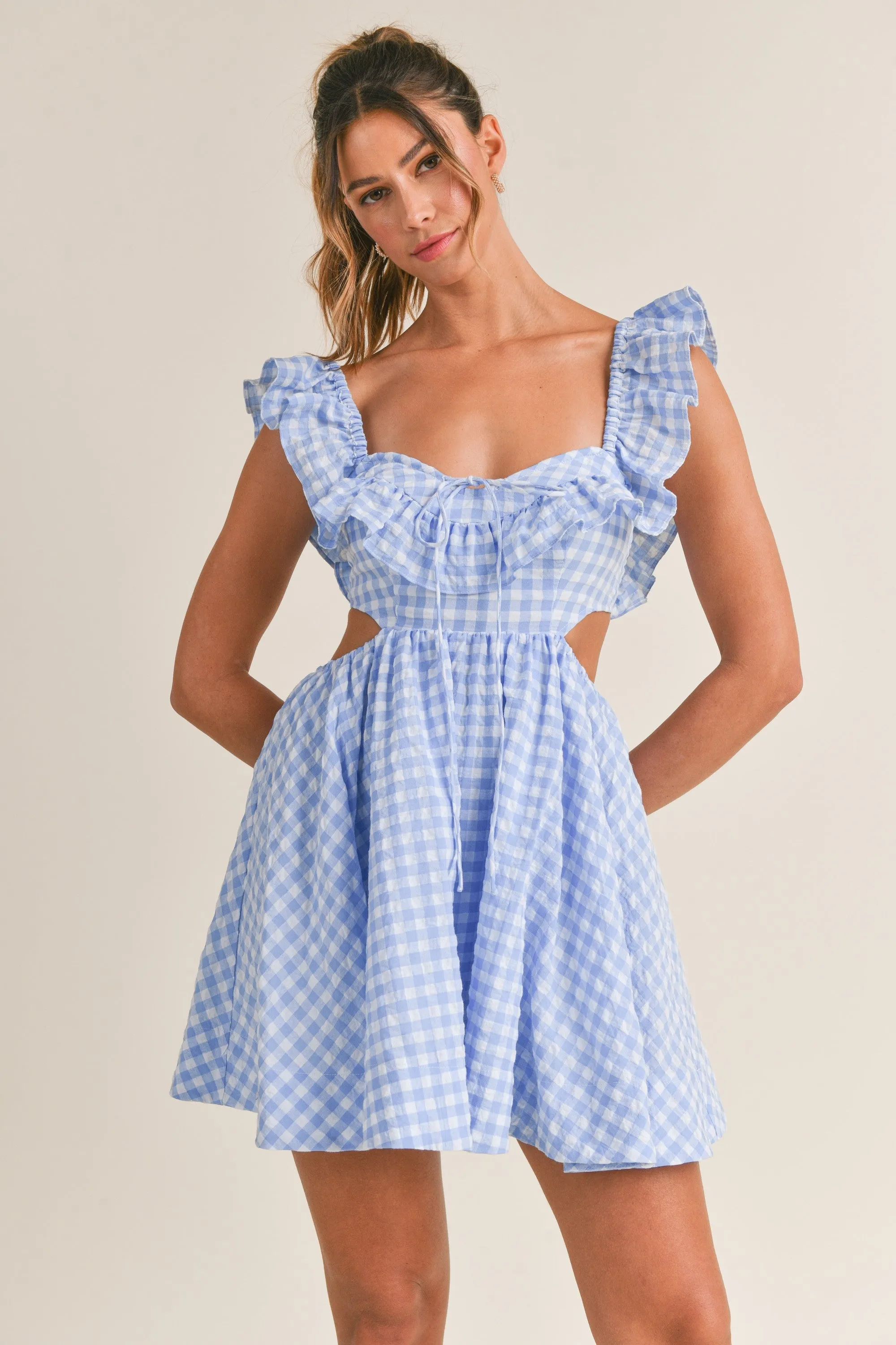 Southern Social Gingham Sweetheart Dress