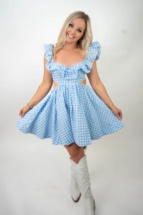 Southern Social Gingham Sweetheart Dress