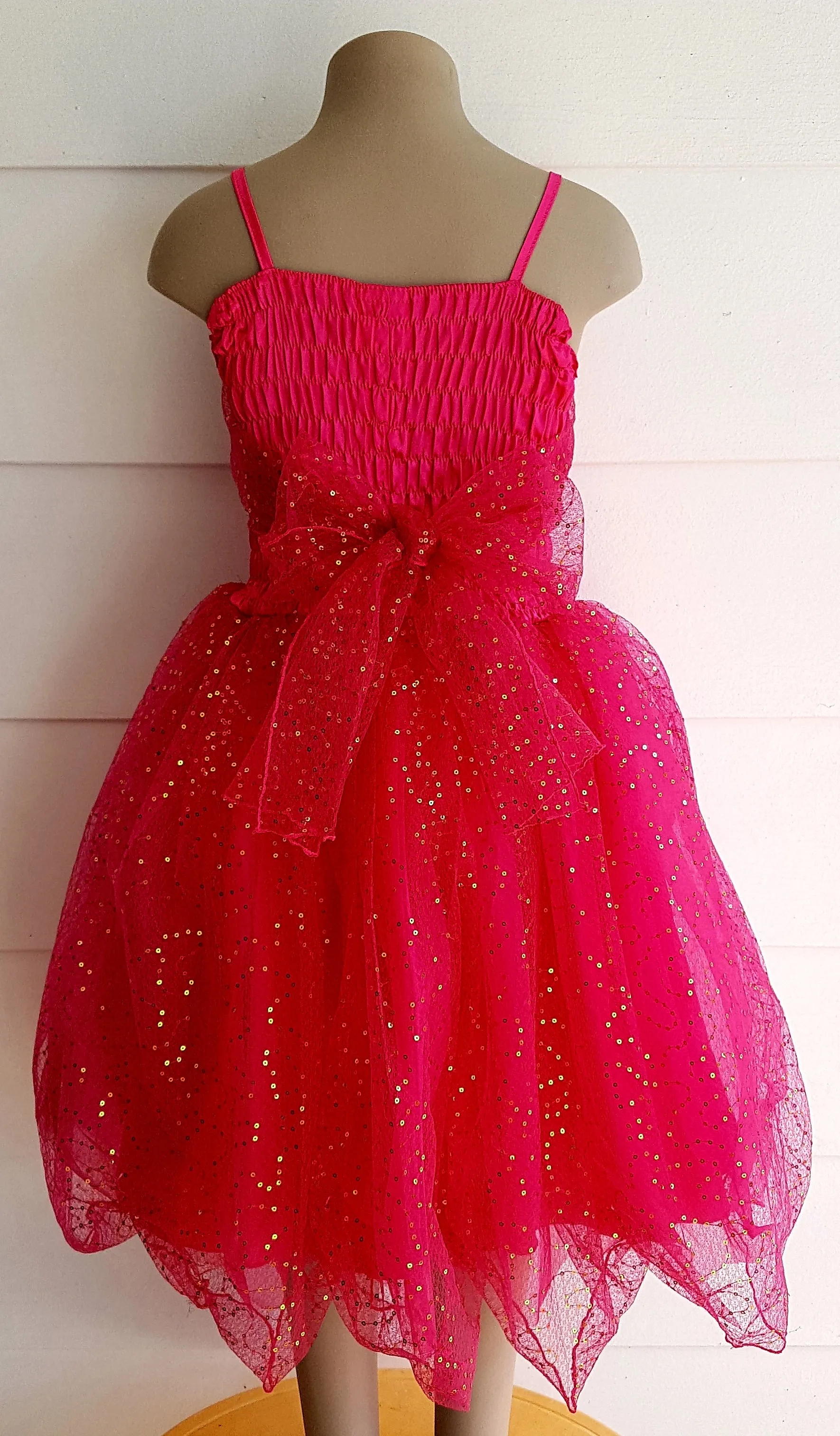 Sparkle Glitter Dress HOT PINK xtra small