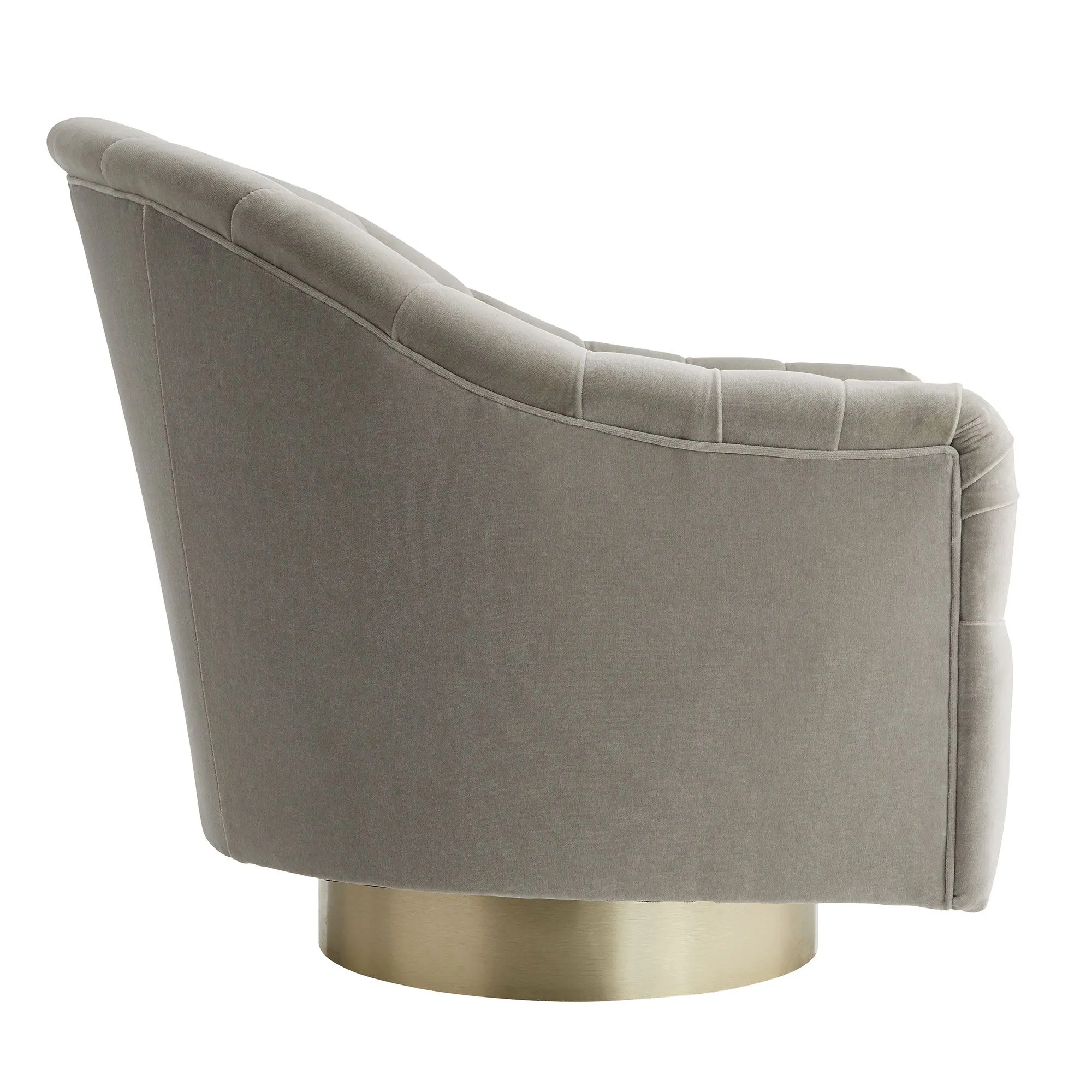 Springsteen Chair Flint Velvet Champagne Swivel