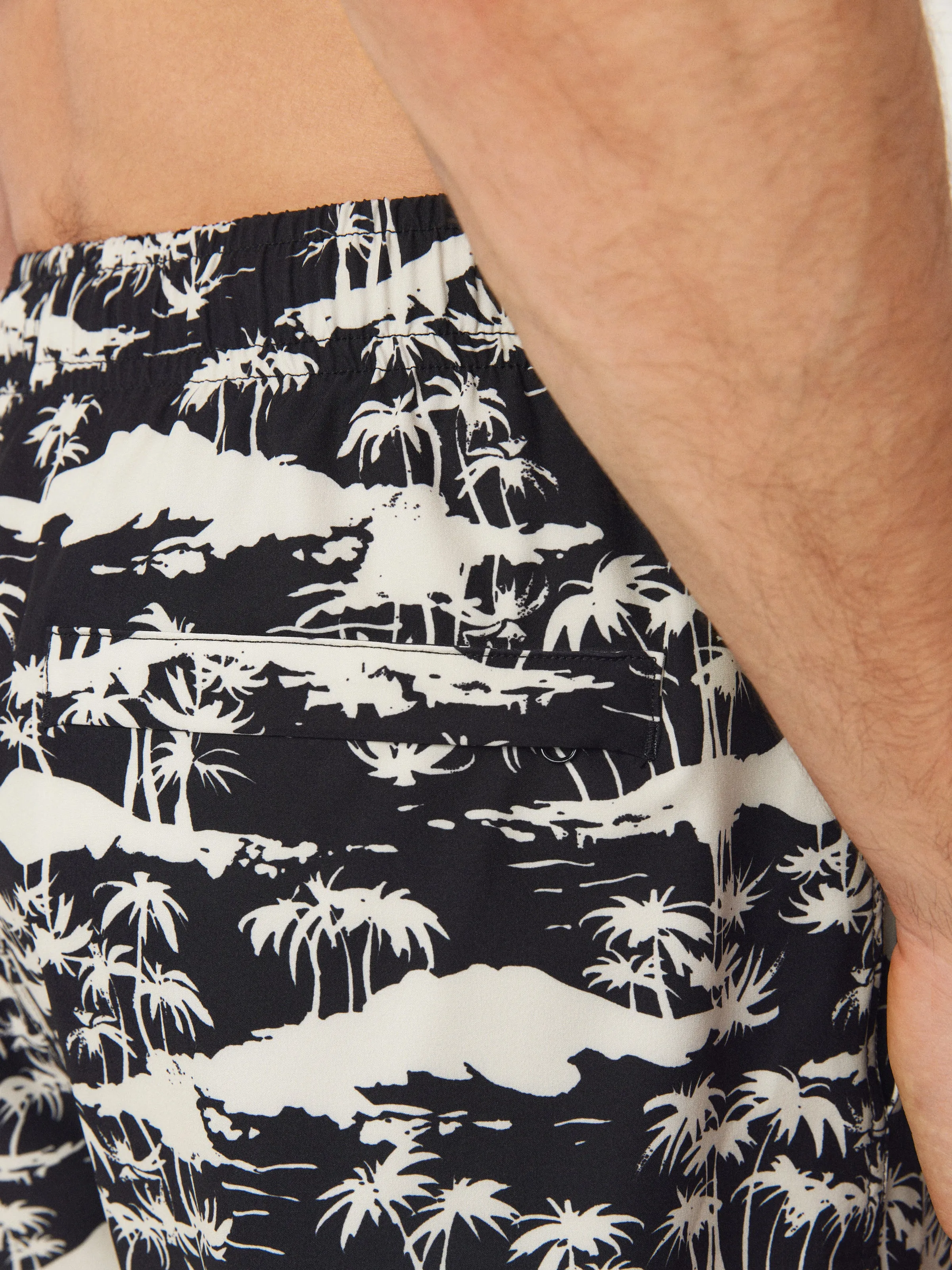 The Print 5in Swim Short in Washed Black