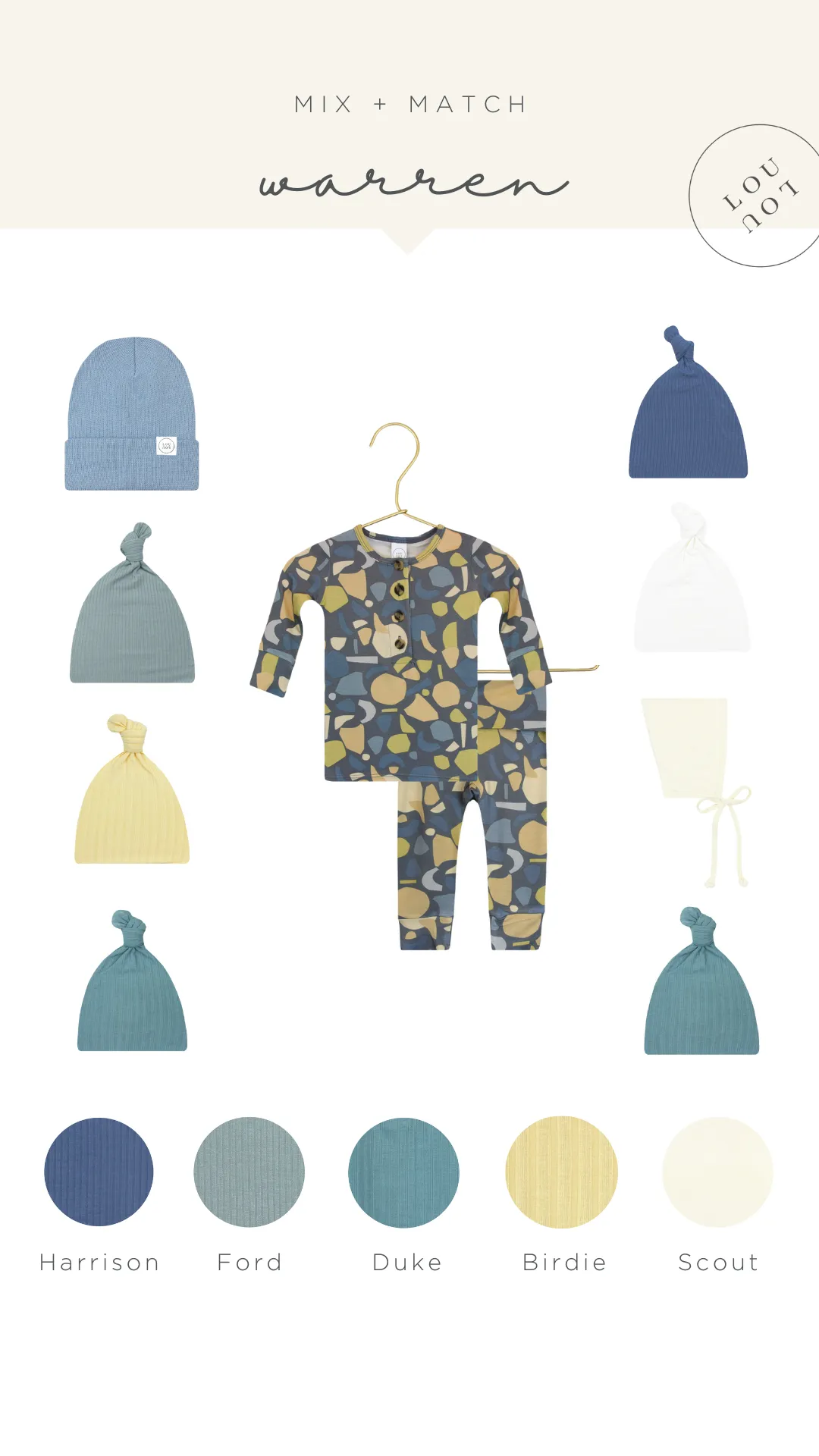 Warren Newborn Hat Bundle (Gown)