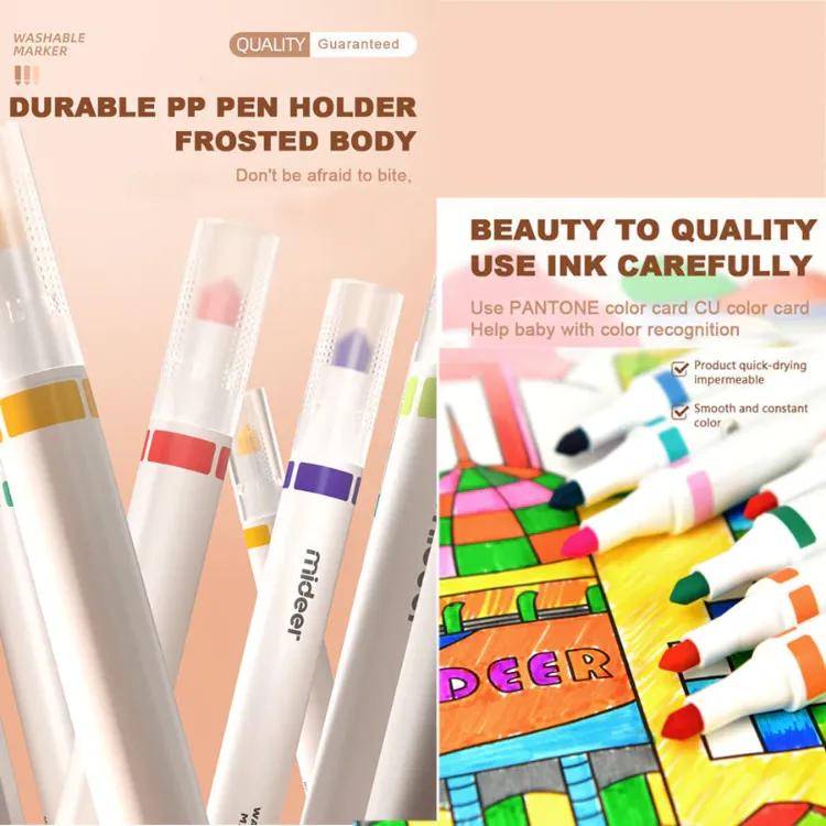 Washable Markers Small Tip 12 Colours