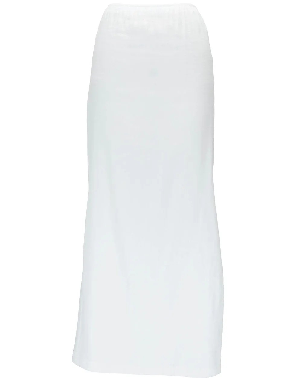 White Linen Blend Stem Skirt