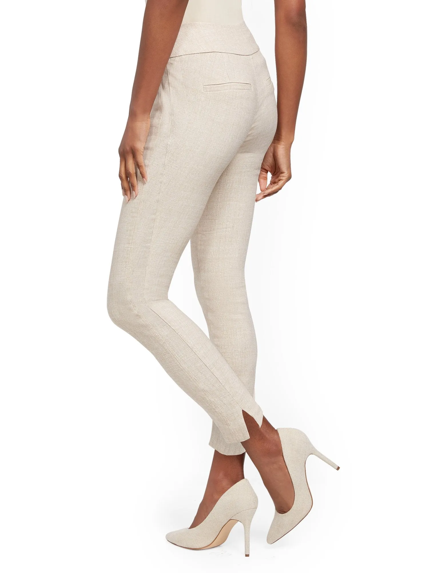 Whitney High-Waisted Pull-On Ankle Pant - Tan