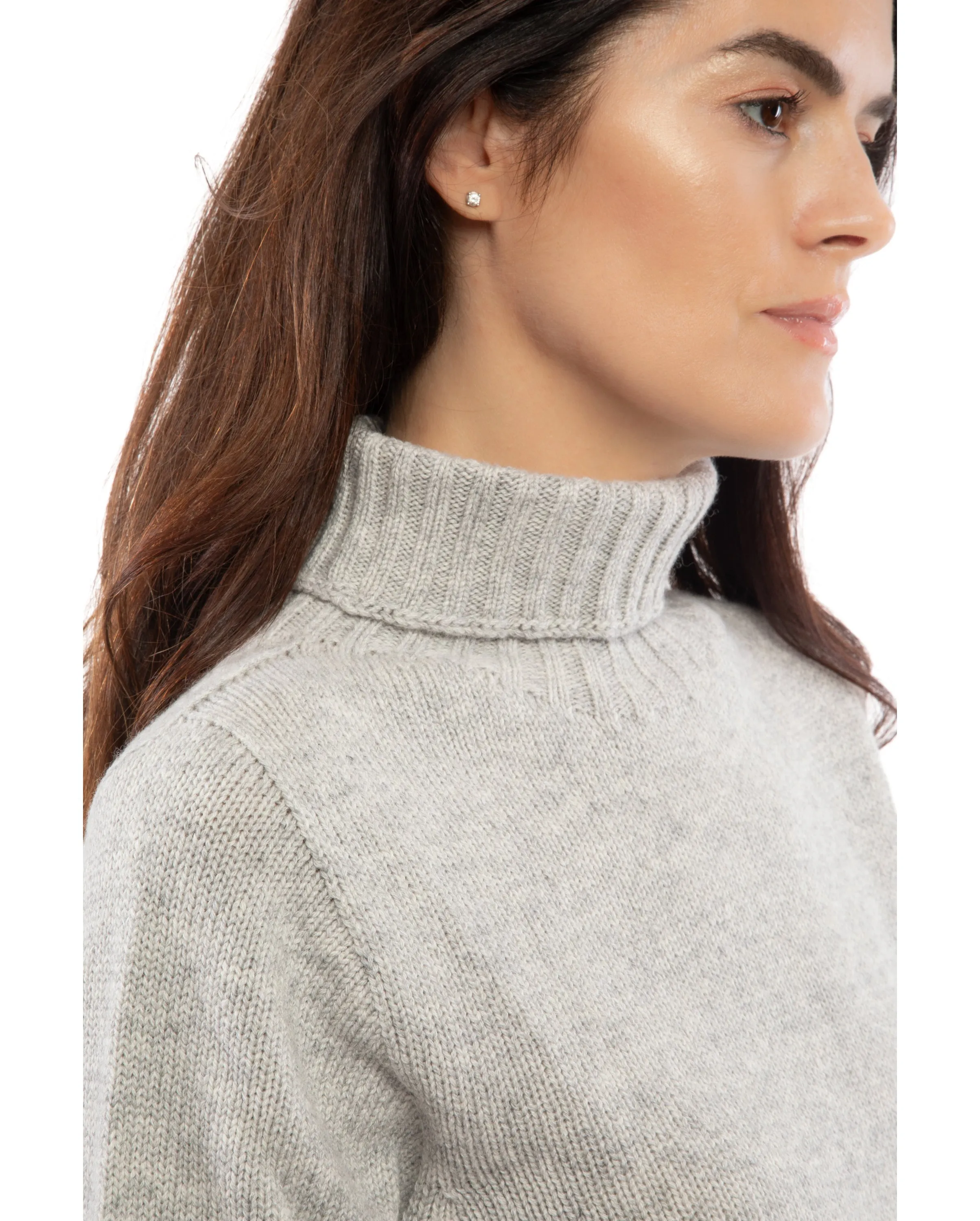 Women's Classic Cashmere Turtleneck Sweater Beige