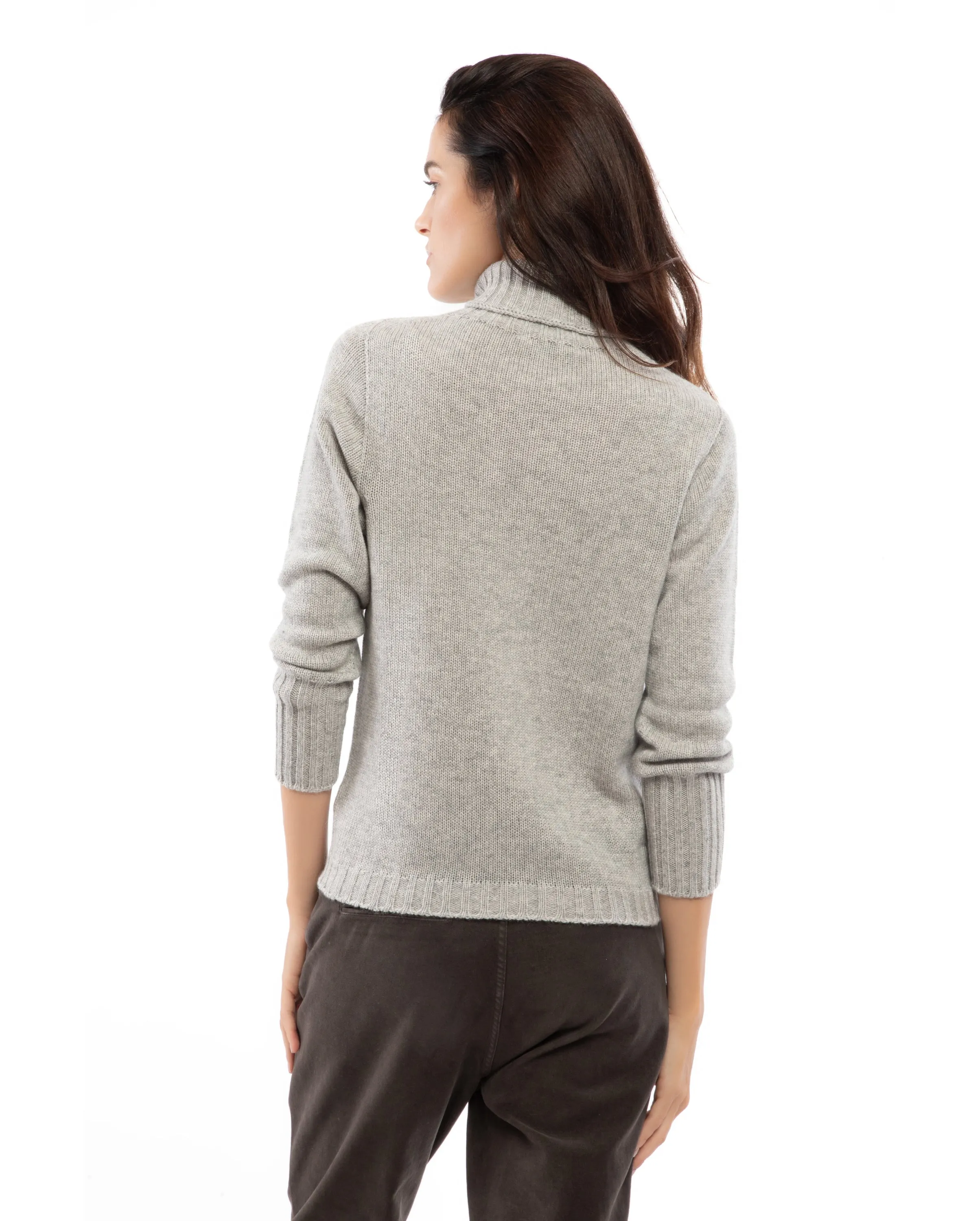 Women's Classic Cashmere Turtleneck Sweater Beige