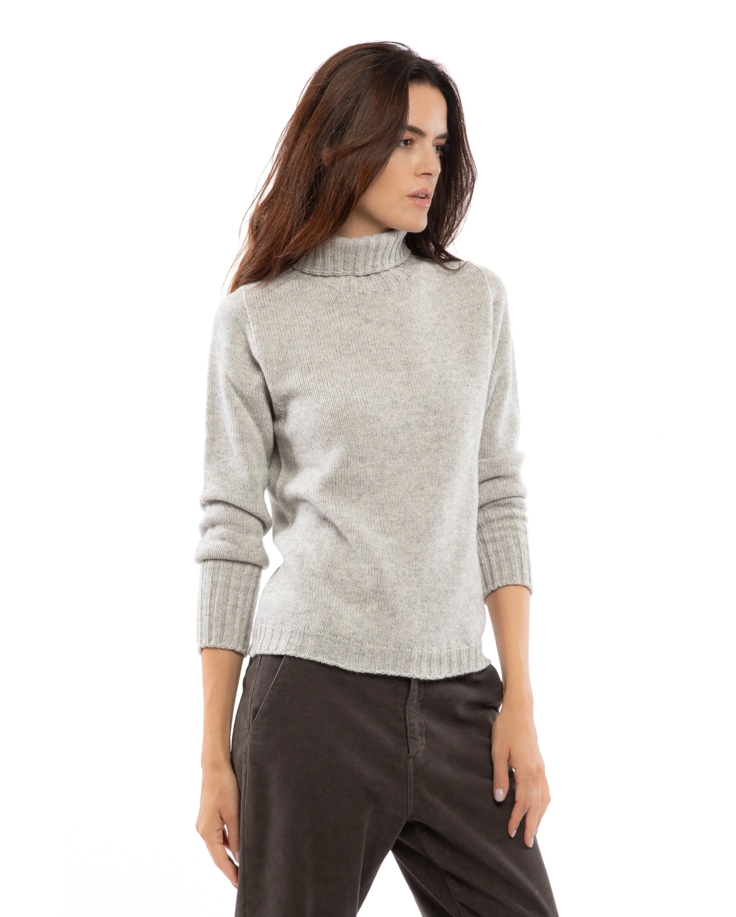 Women's Classic Cashmere Turtleneck Sweater Beige