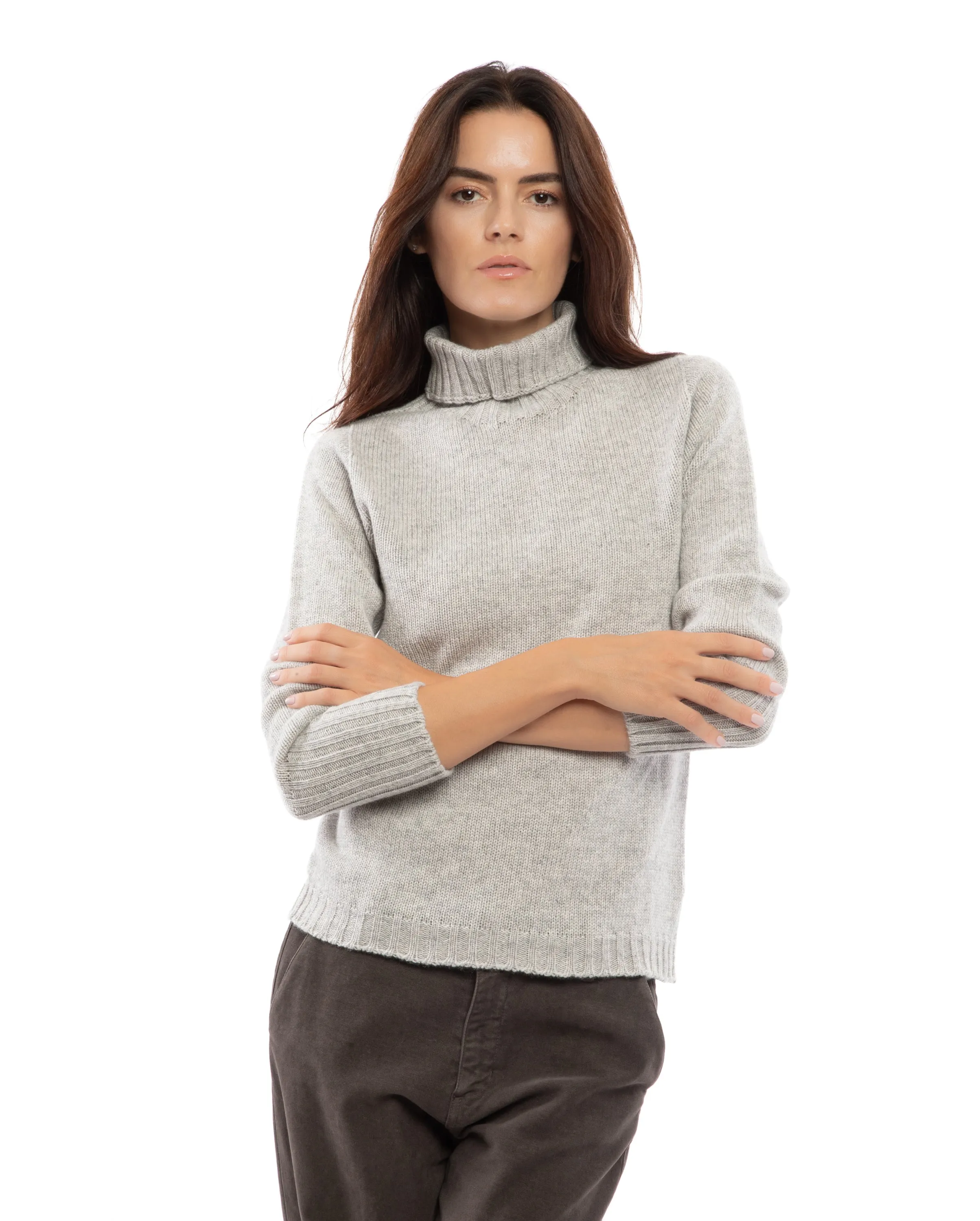 Women's Classic Cashmere Turtleneck Sweater Beige