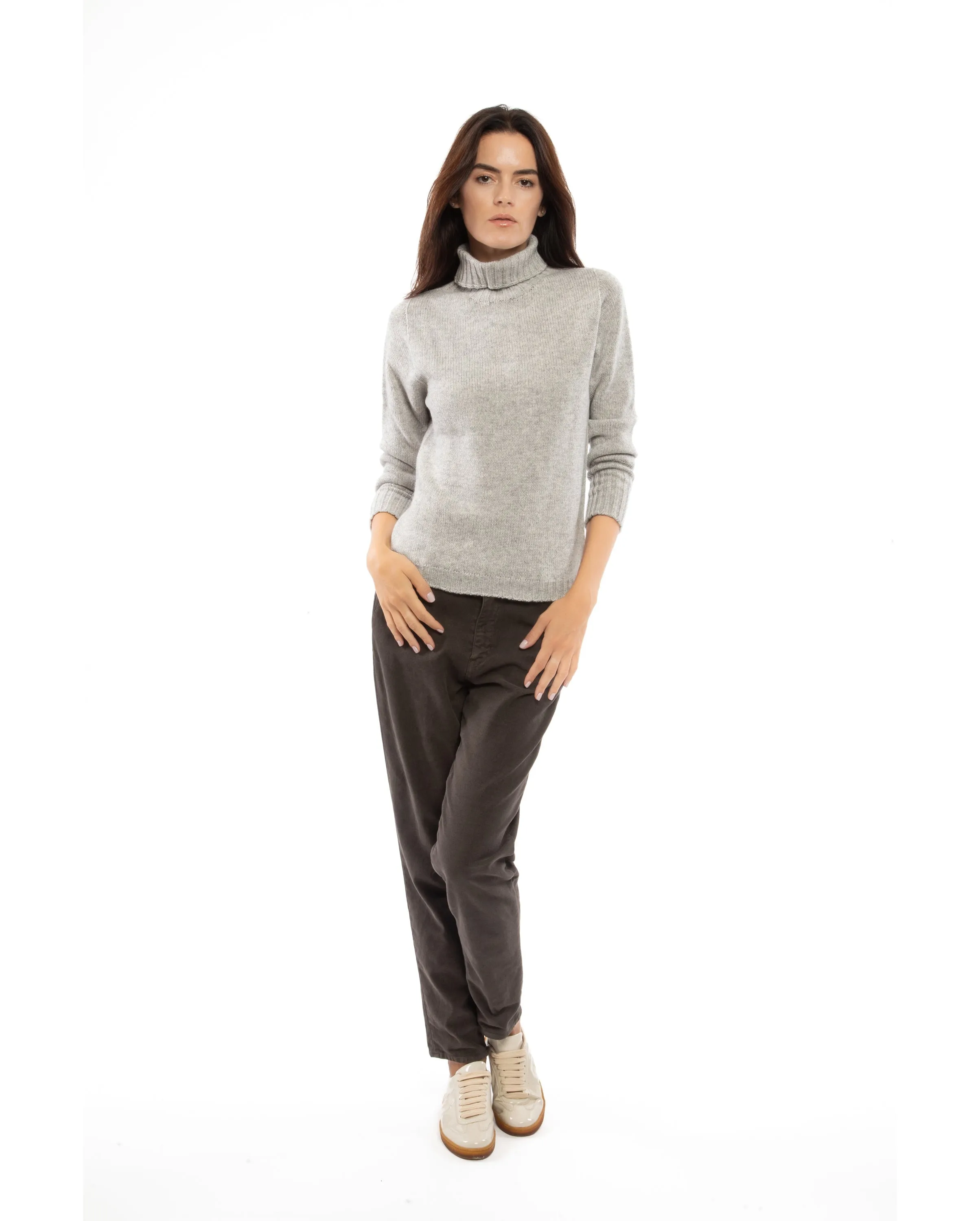 Women's Classic Cashmere Turtleneck Sweater Beige